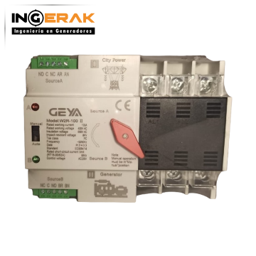 IT0001: GEYA W2R-100 II Interruptor de transferencia automática trifasico 100 A